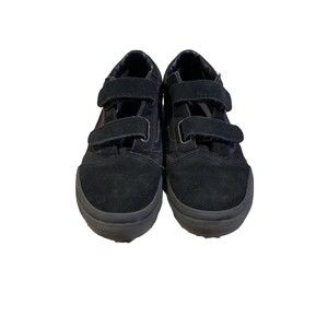 VANS BLACK / BLACK OLD SKOOL V SNEAKER - ICONIC SIDESTRIPE SHOE ~ YOUTH SIZE 3